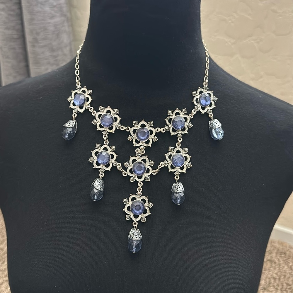 Silver blue jewelry- Women’s adjustable